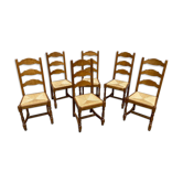 6 chaises rustiques