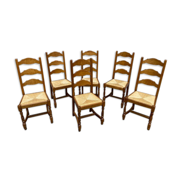6 rustic chairs