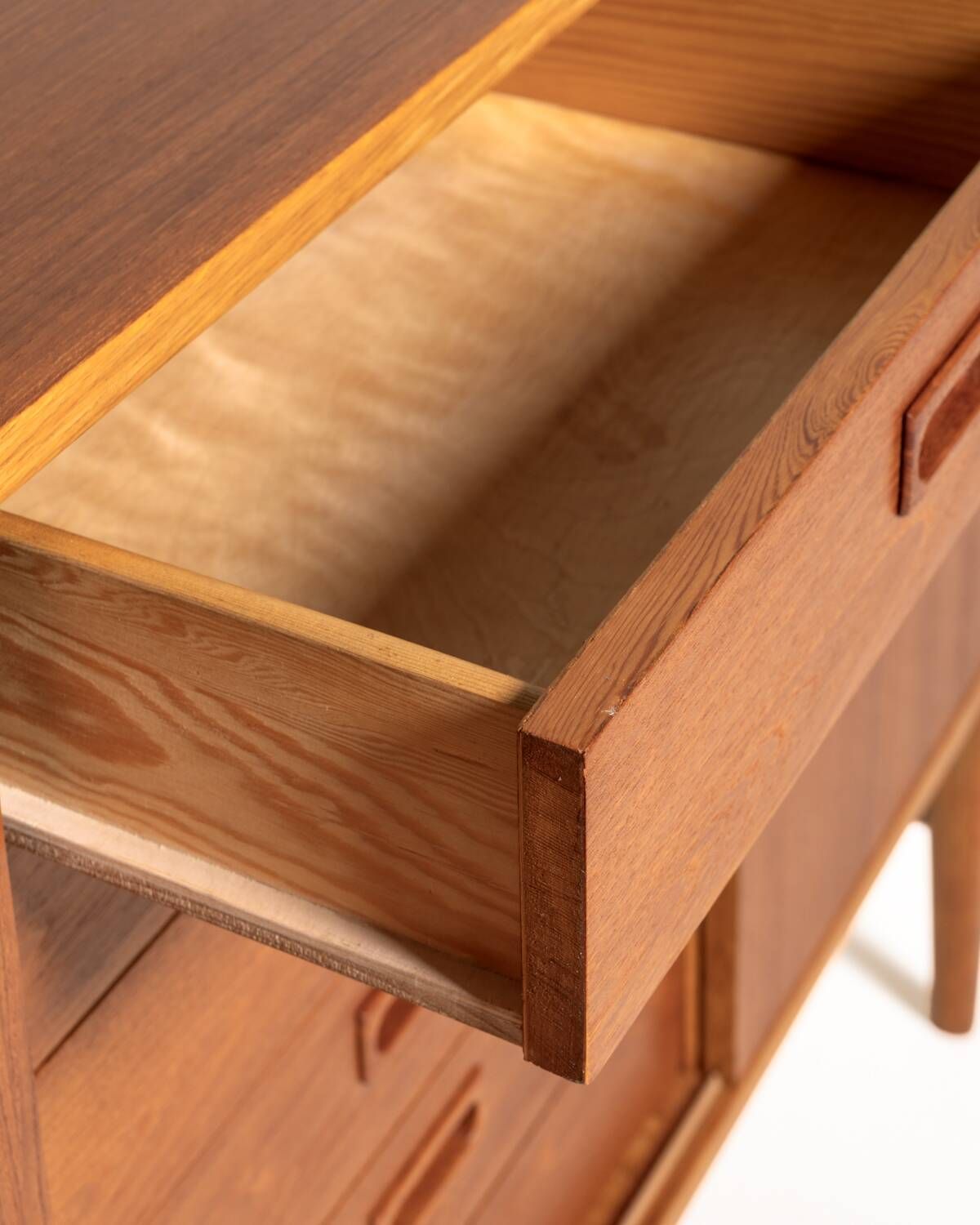 Scandinavian teak and oak highboard, 1960s