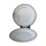 Pair of round dishes Boch La Louvière circa 1900