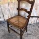 Carved Wood Chair & Vintage Cane Seat #A306