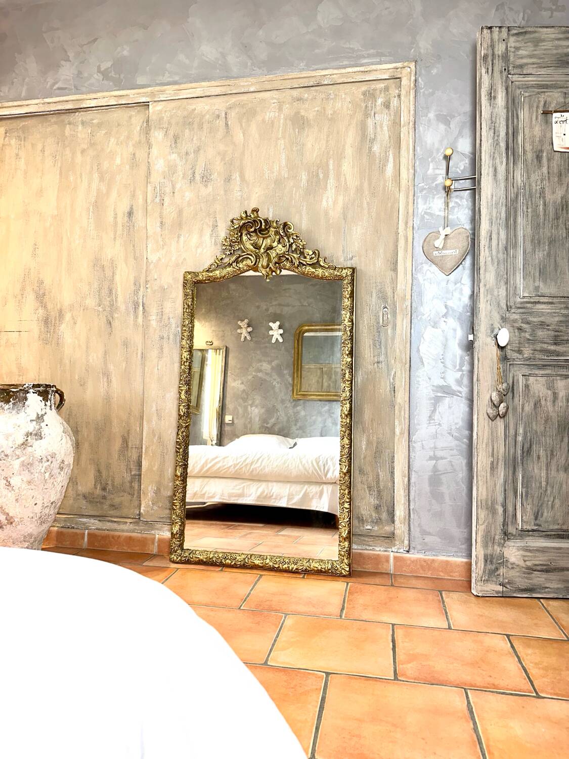 Antique gilded mirror Napoleon III