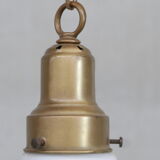 Dutch two tone opaline and brass pendant light