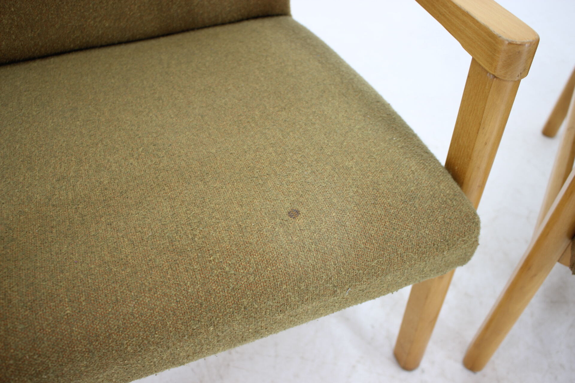 1960s Pair of Beech Armchairs, Czechoslovakia