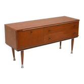 Vintage low teak sideboard 1960s