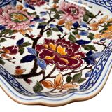 Gien earthenware dish, peony decoration