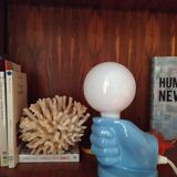 Italian table lamp 80s faience