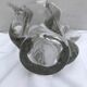 Ancient vase shape cut glass mold transparent design vintage