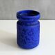 Vintage Studio Pottery Vase – Hartwig Heyne (Hoy), Deep Blue, WGP, 70's