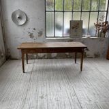 Farmhouse table in oak and walnut 2m