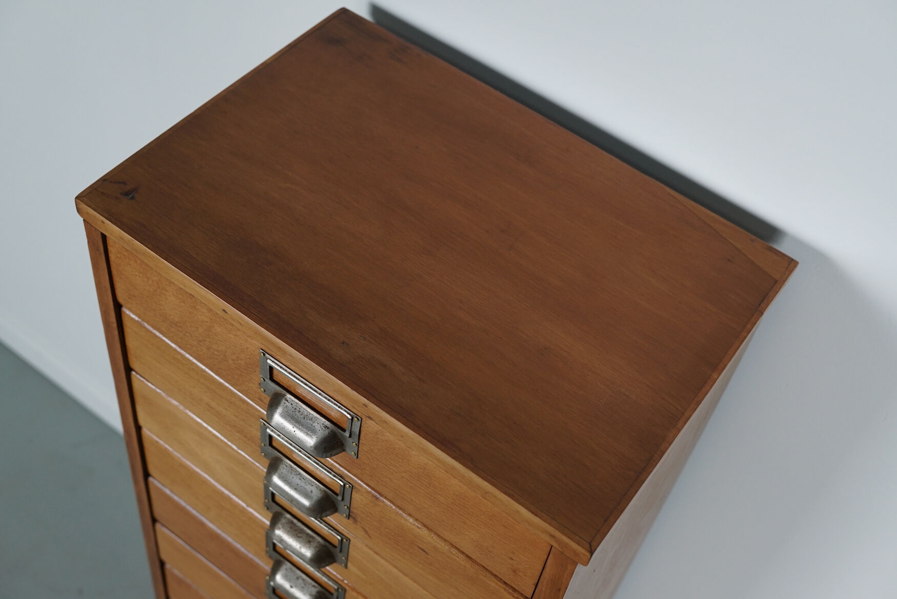 Small Dutch Beech Apothecary Cabinet, 1950s