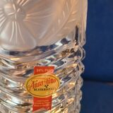 Antique crystal vase, floral pattern