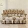 Napoleon III floral toad sofa with boudoir spirit and sliced backrest.