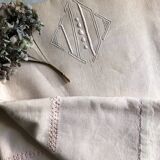 Old Sheet In Pure Thread Pink Powdery Linen