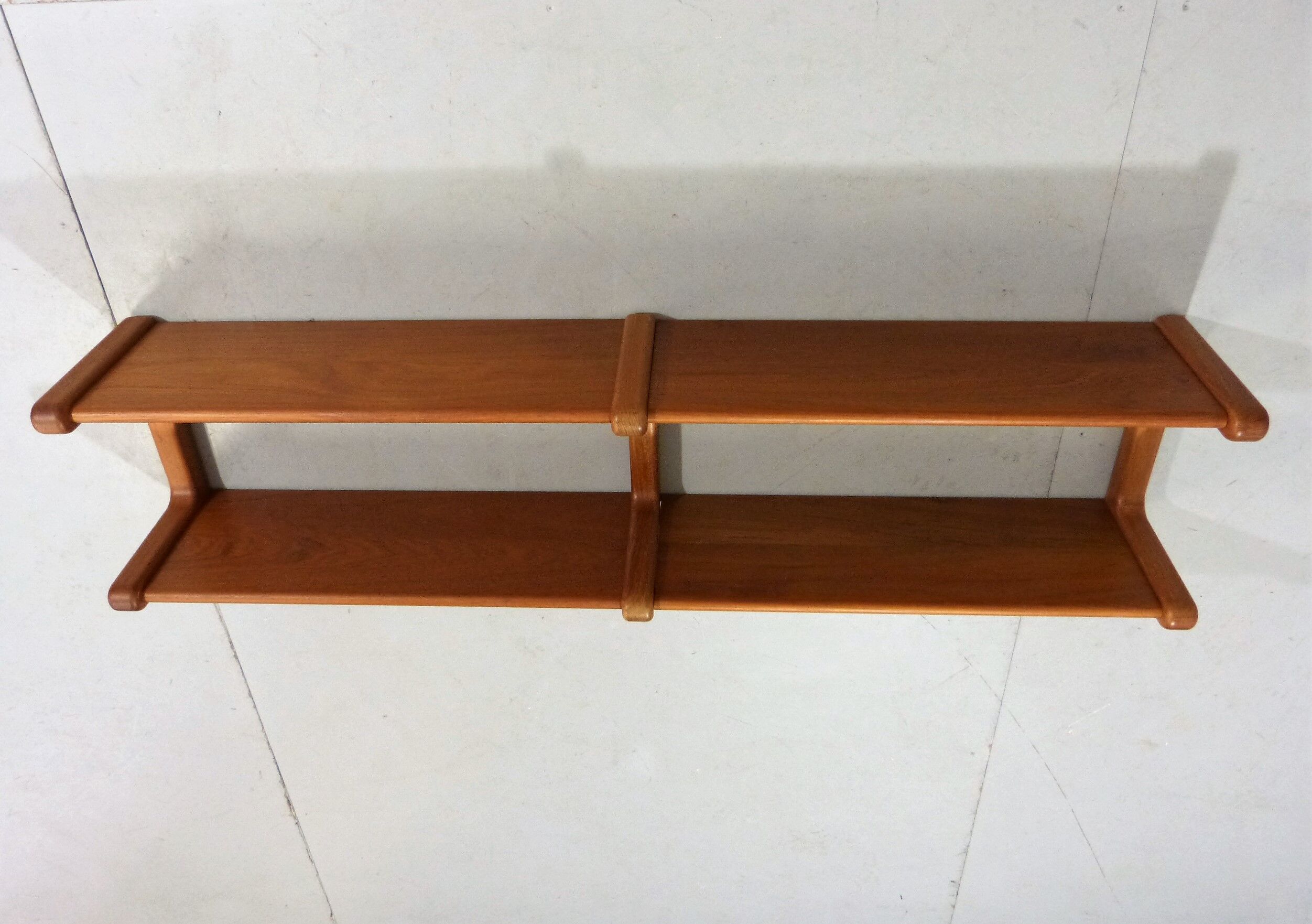 Dyrlund double teak wall shelf Denmark 1960’s