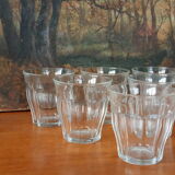 Six verres Duralex vintages