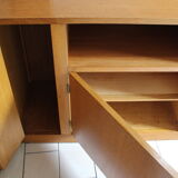 Asymmetrical chest of drawers light oak 1950