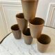 Set of 6 glasses in stoneware Digoin Sarreguemines 70s