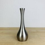 70s stainless steel vase, vintage, space age