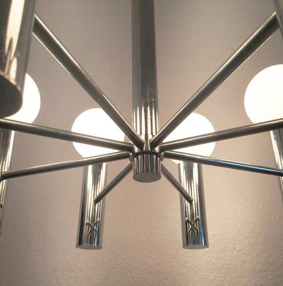 Mid-century German spatial chandelier by Hustadt Leuchten, 1960s.