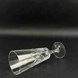 Set of 6 Lorraine crystal champagne flutes, 17 cm