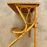 Rattan magazine holder table