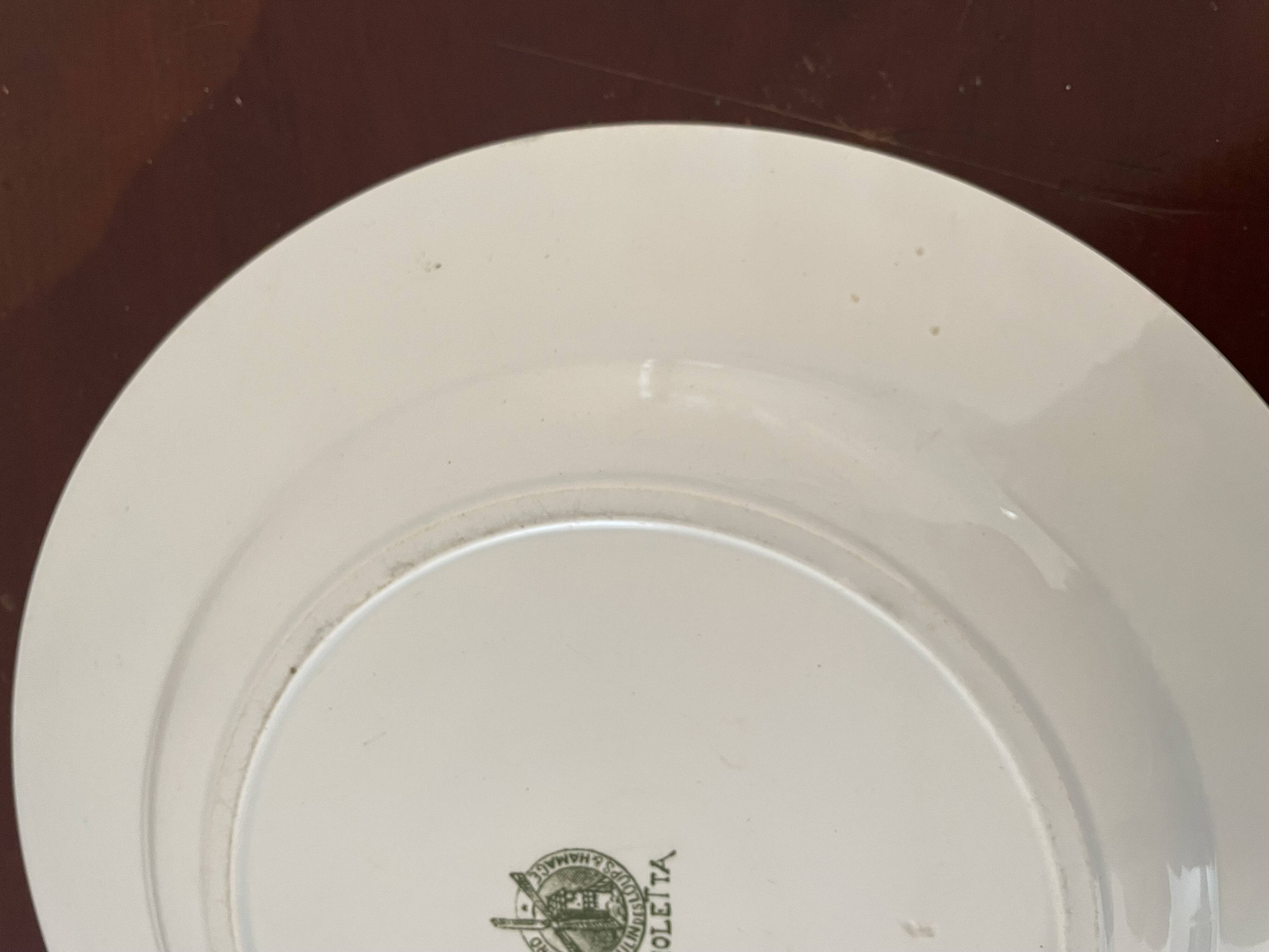 Round ironstone dish Moulin des Loups & Hamage Nord Violetta model