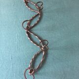 Vintage wrought iron coat/patère with 5 hooks