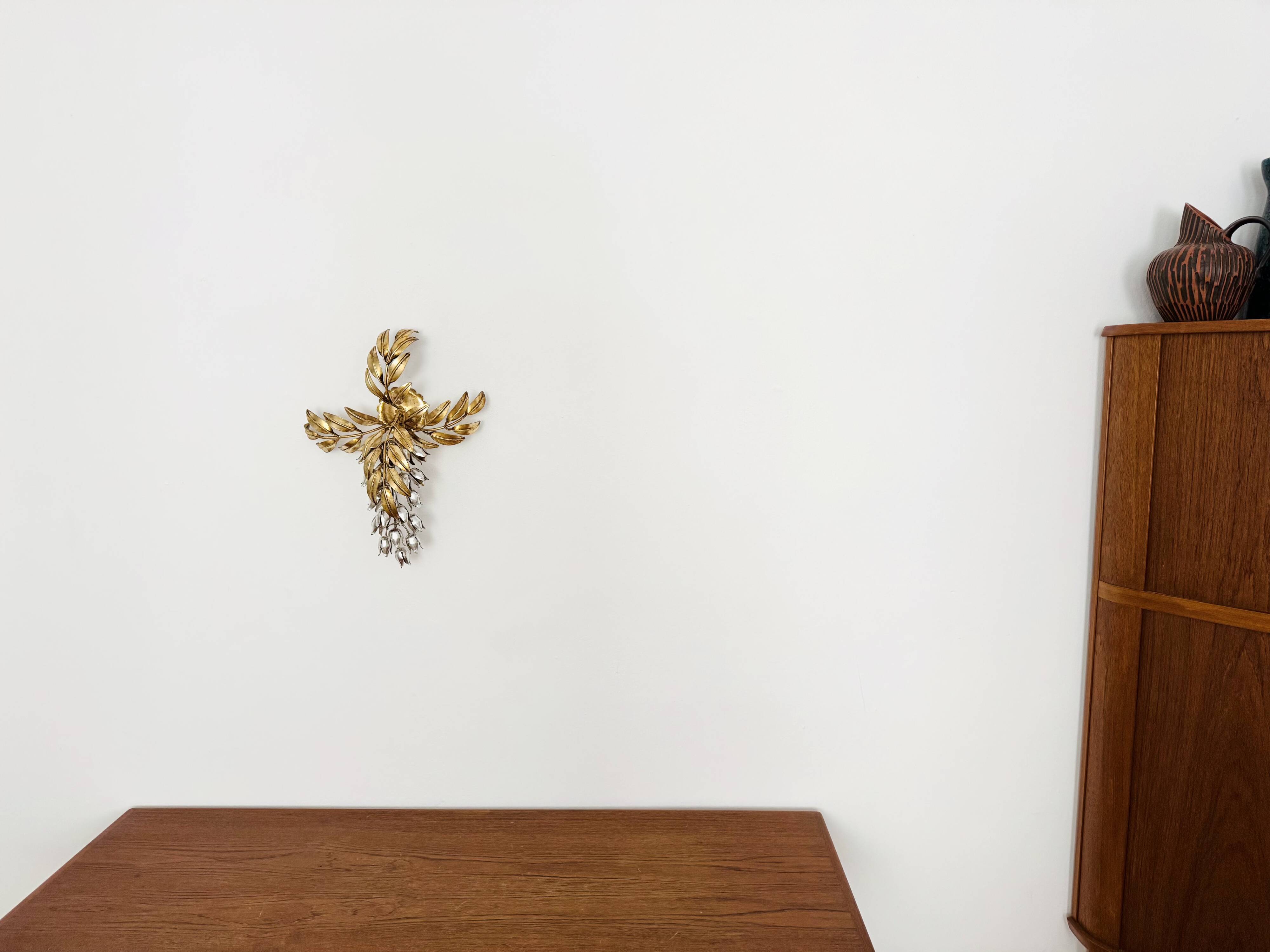 Hollywood Regency Gilded Wall Lamp by Hans Kögl