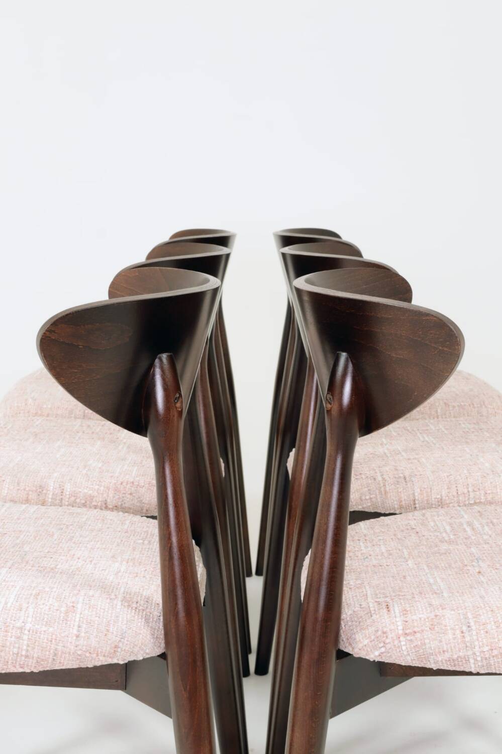 Dining Room chairs set of 6 pale pink Scandinavian design