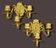 Pair of wall sconces with female masks, Napoléon III period, 19th century - bronze