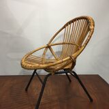 Armchair rattan basket