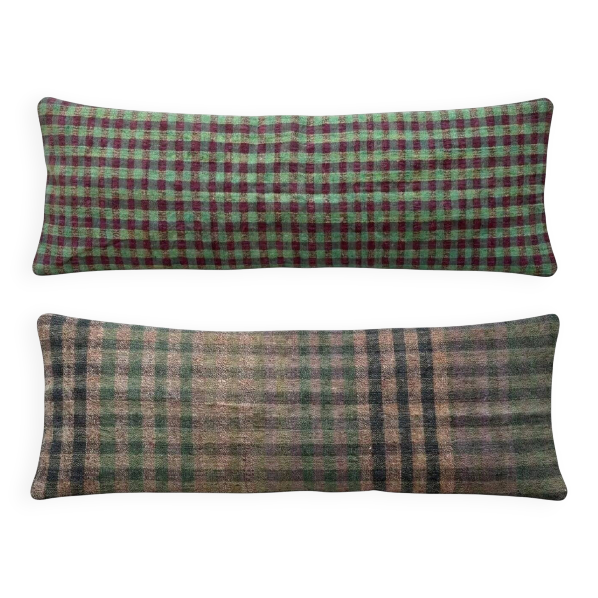 Set of 2 vintage kilim cushion covers 41x119 cm