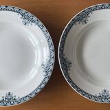 7 antique deep plates in Saint-Amand earthenware (Nord)