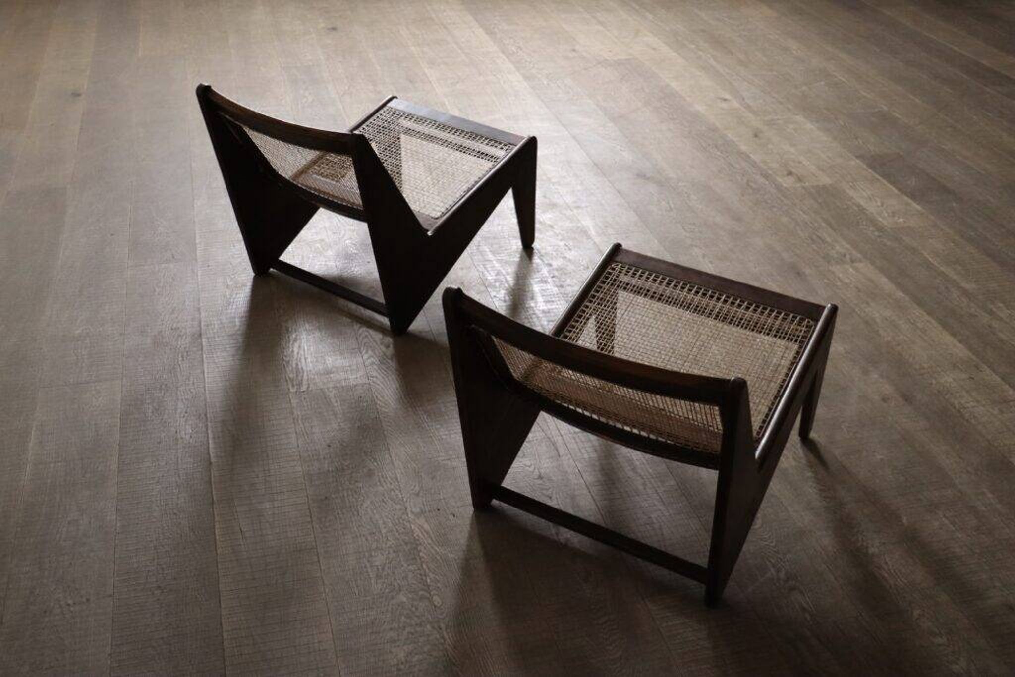 Pierre Jeanneret Kangaroo Chairs PJ-SI-59, India, 1955