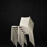 Vintage mid-century modern slick slick plastic chairs by philippe starck for xo design, set of 5