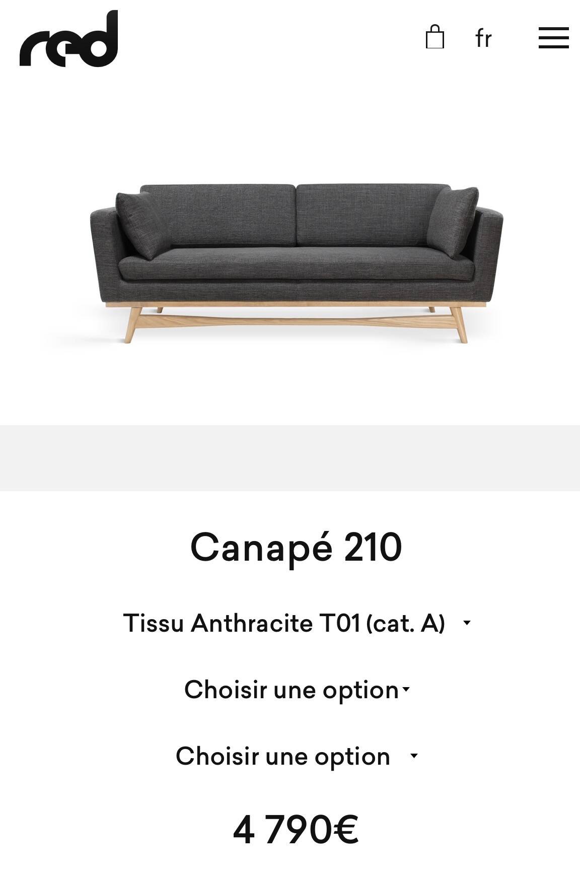 Canapé red edition bench 210