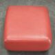1980s Italian Postmodern Red Faux Leather Pouf Ottoman