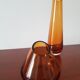 Lot de 2 vases ambrés vintage