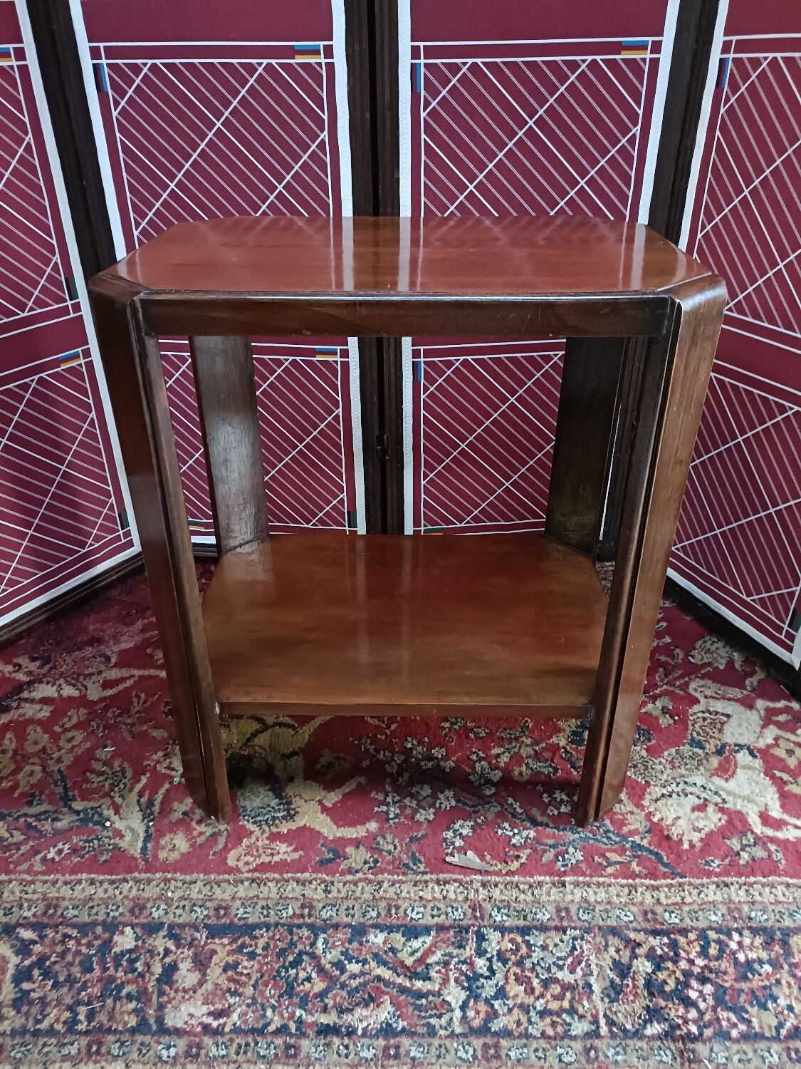 Old small art-deco pedestal table