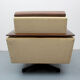 Fauteuil pivotant des années 1960 en mohair-velours