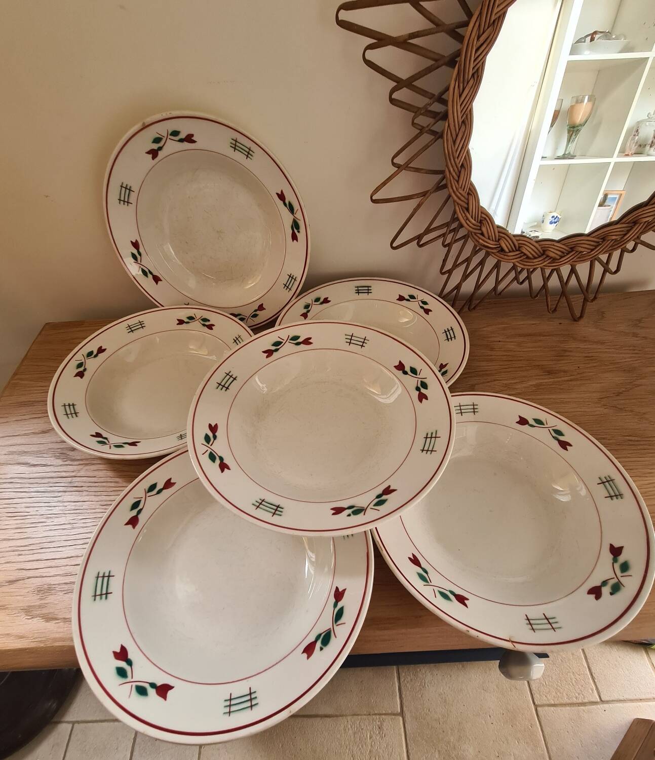 6 soup plates Céranord St Amand