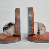Pair of art deco marble bookends, 1930