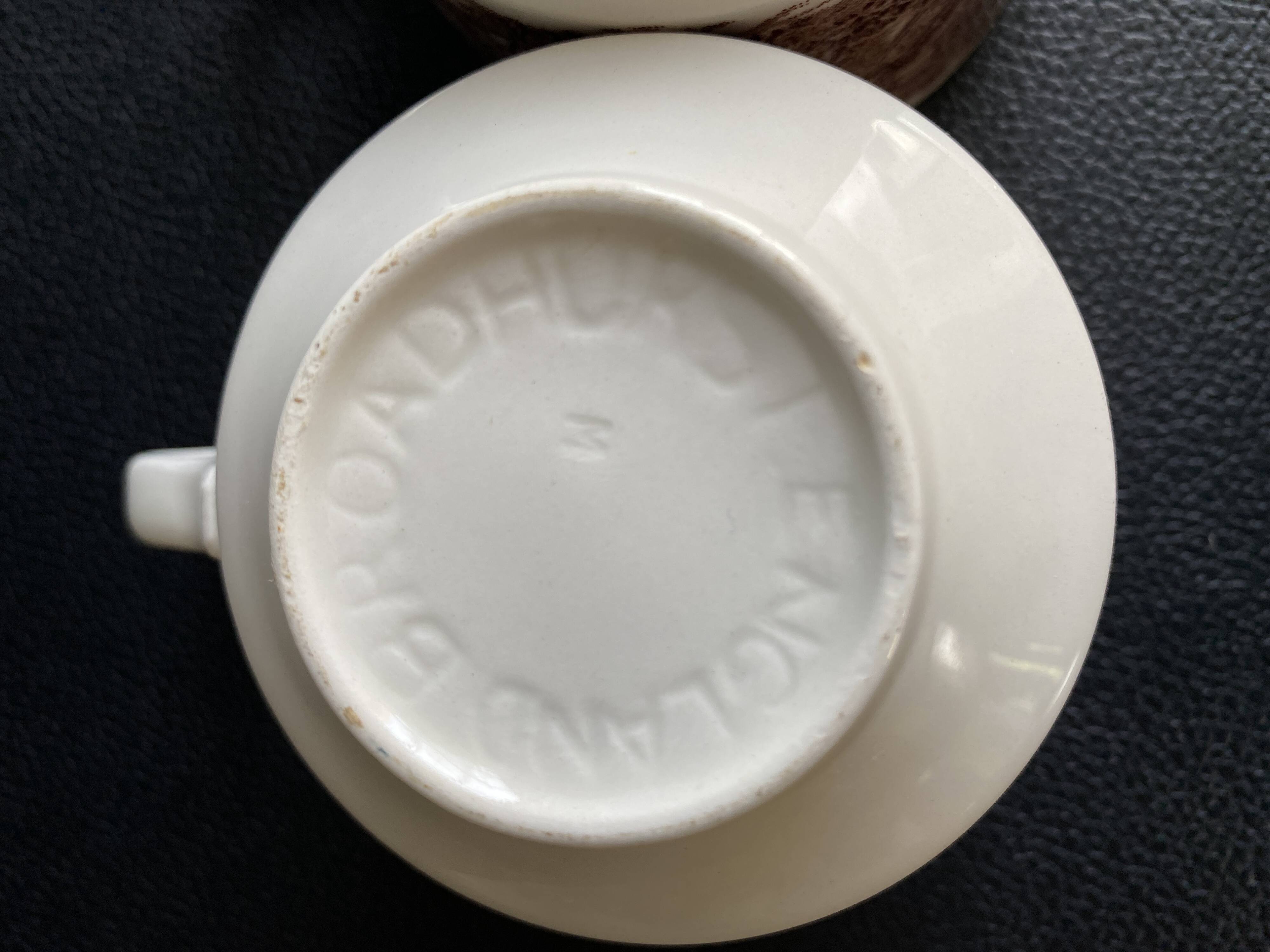 Duo of English Cups & Saucers Broadhurst Ironstone - Hunting Scene