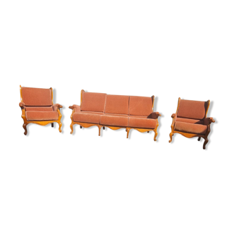 Canapé et deux fauteuils