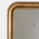 Miroir Louis-Philippe étroit du 19e siècle avec fleurs