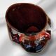 Abstract shaped Vallauris majolica glazed ceramic vase, 35 cm