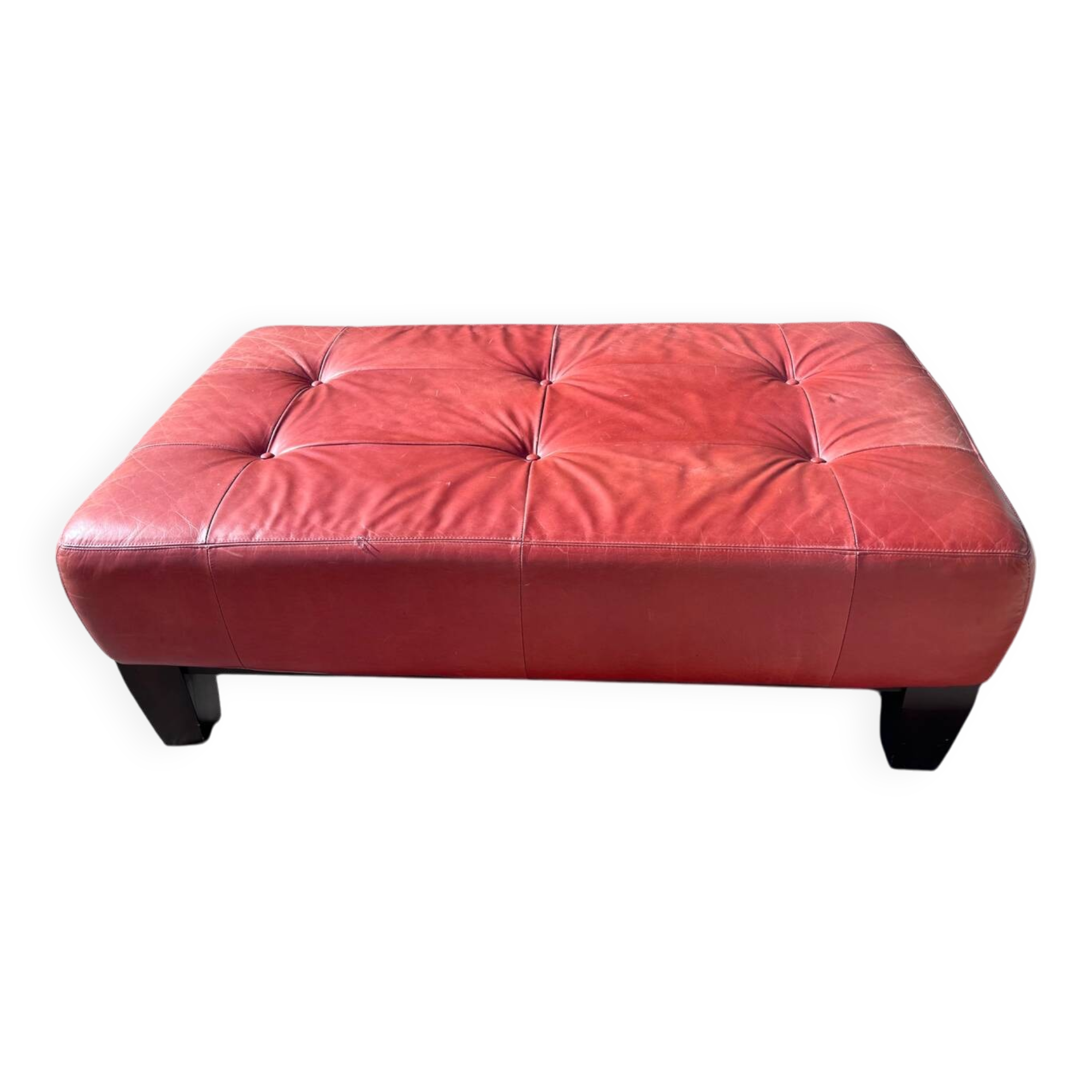 Banquette cuir rouge