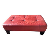 Red leather bench seat