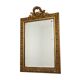 Antique french neoclassical gold mirror with crown pine wood 117cm